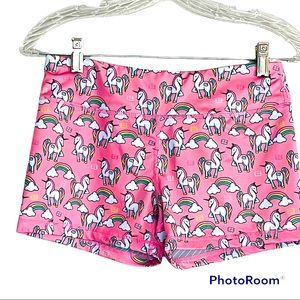 IAB MFG Pink Unicorn Booty Workout Short Medium Gym Shorts 8